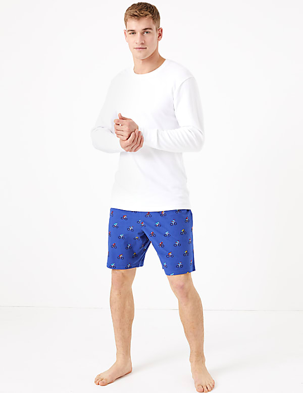 Bike Print Pyjama Shorts