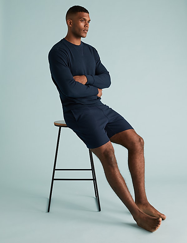 Cotton Supersoft Waffle Lounge Sweatshirt