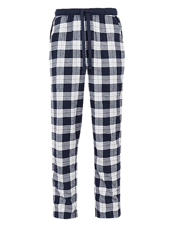 Brushed Cotton Checked Pyjama Bottoms