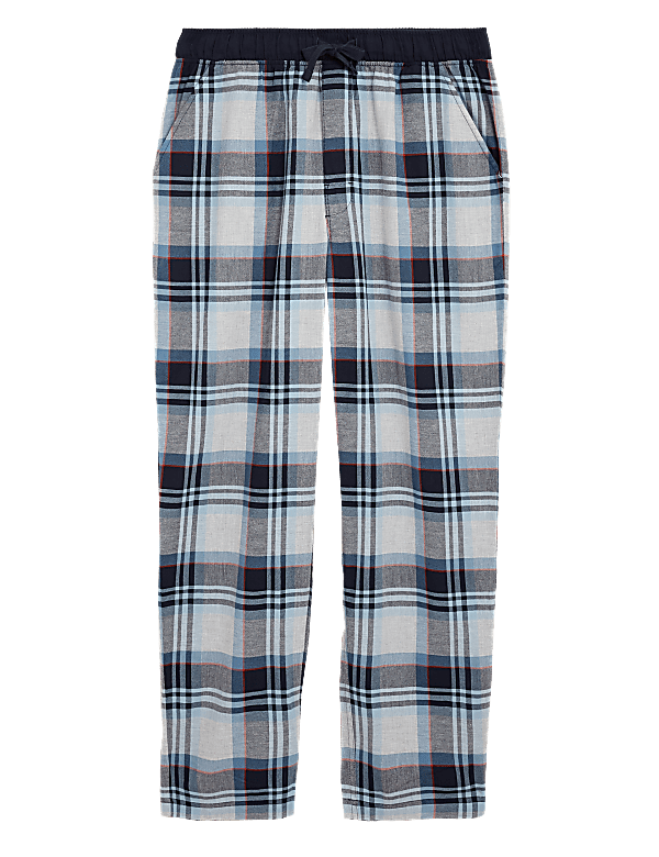 Pure Cotton Checked Pyjama Bottoms