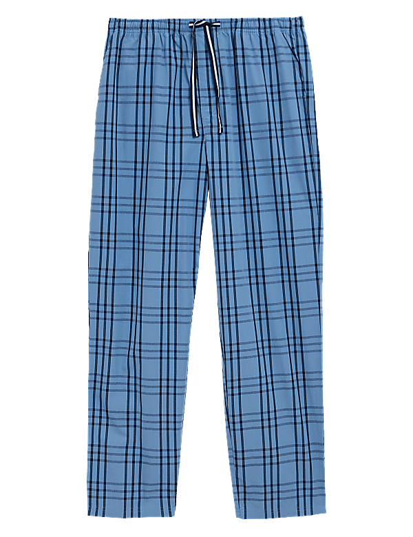 Pure Cotton Checked Pyjama Bottoms
