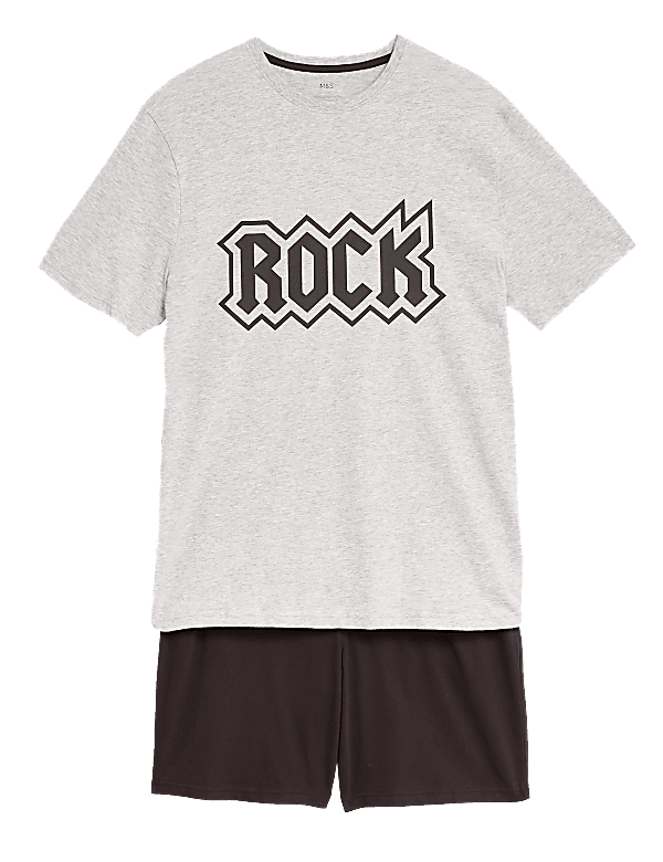 Pure Cotton Rock Print Pyjama Set