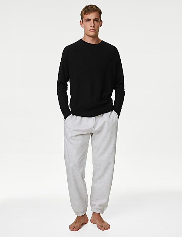 Cotton Blend Waffle Loungewear Top