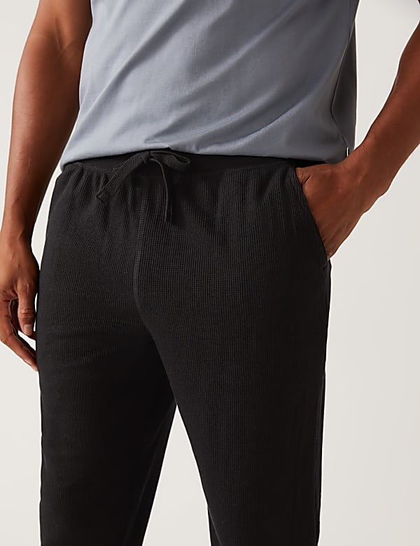 Cotton Rich Waffle Loungewear Bottoms