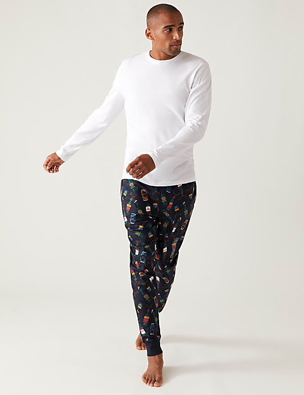 Supersoft Beer Print Loungewear Bottoms