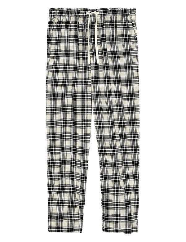 Pure Cotton Checked Pyjama Bottoms
