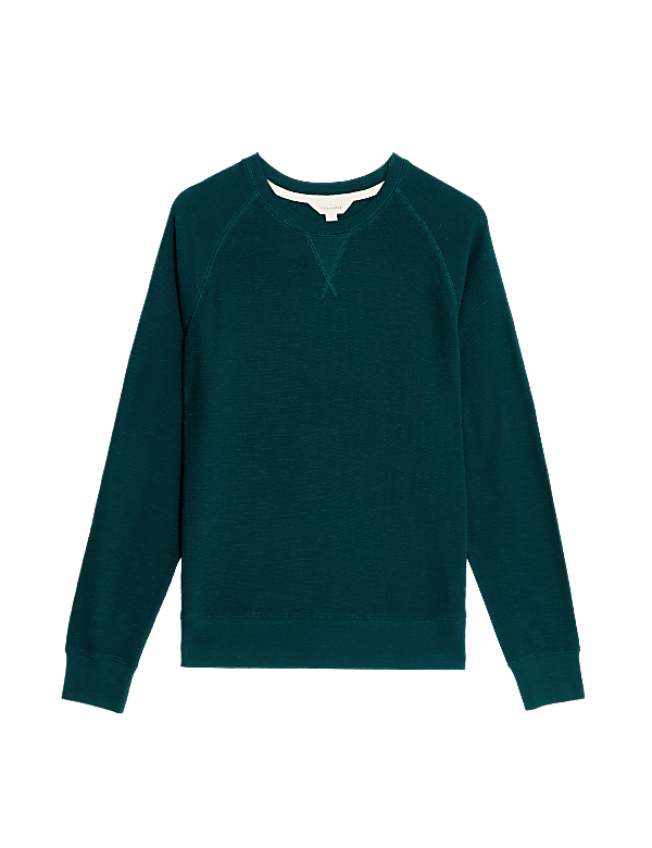 Pure Cotton Waffle Loungewear Sweatshirt