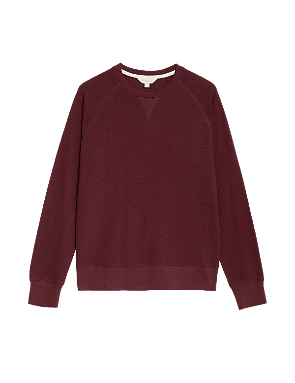 Pure Cotton Waffle Loungewear Sweatshirt