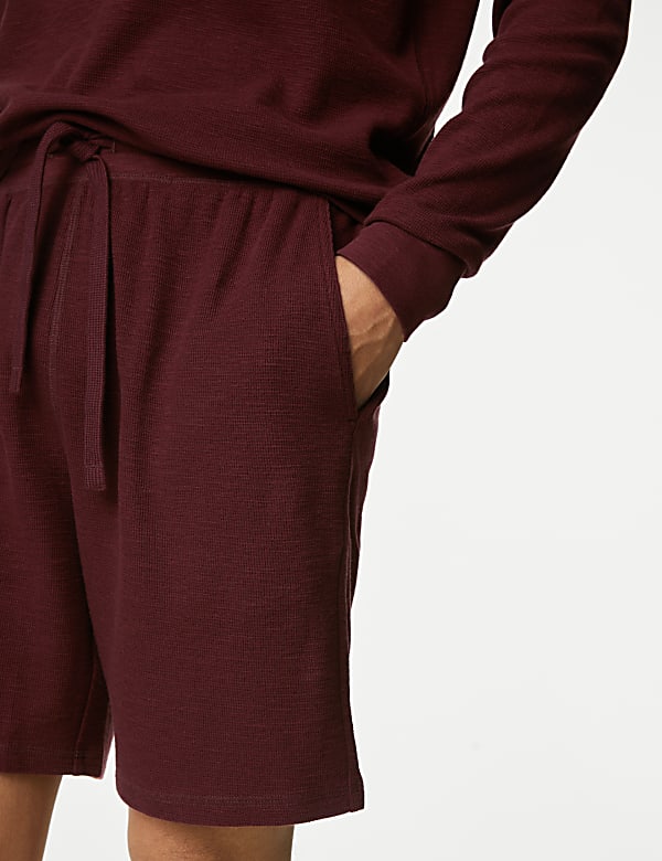 Pure Cotton Waffle Loungewear Shorts