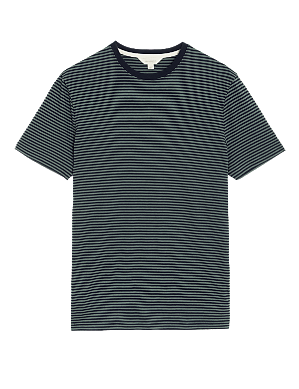 Pure Cotton Striped Loungewear Top