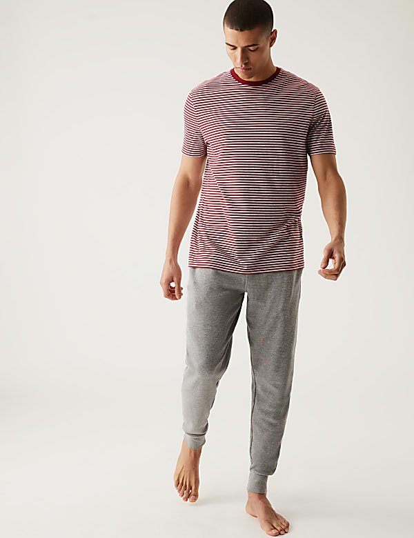 Pure Cotton Striped Loungewear Top