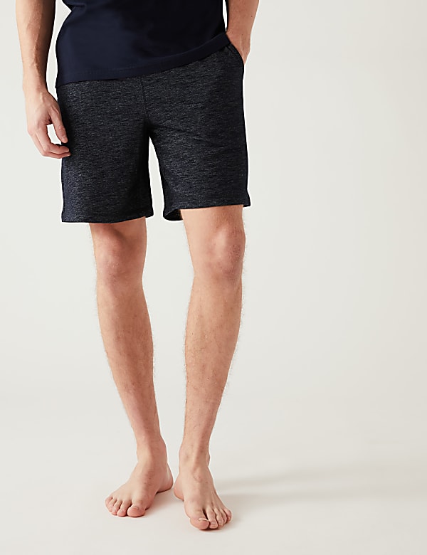 Cotton Blend Space Dye Loungewear Shorts
