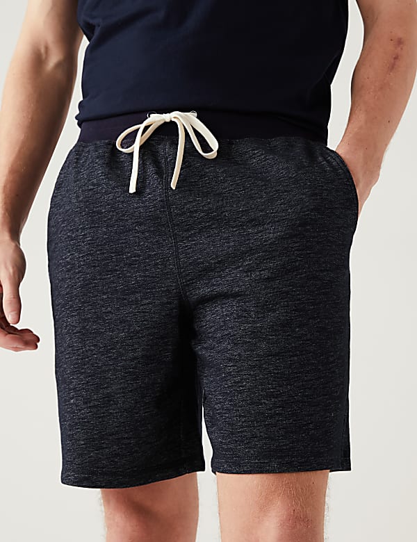 Cotton Blend Space Dye Loungewear Shorts