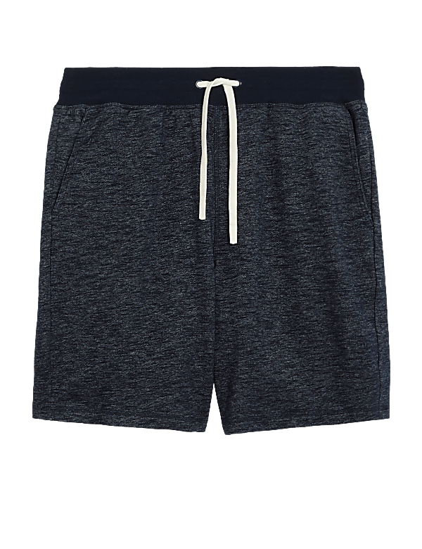 Cotton Blend Space Dye Loungewear Shorts