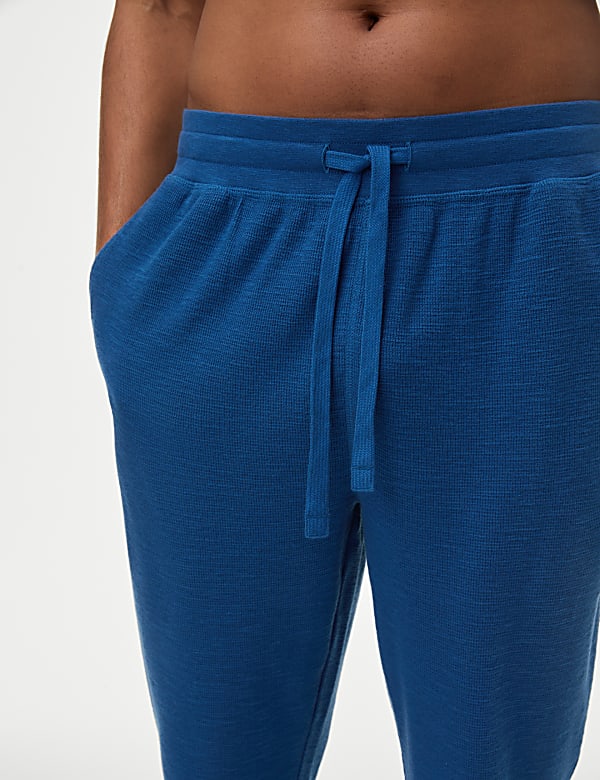 Pure Cotton Waffle Jogger Bottoms