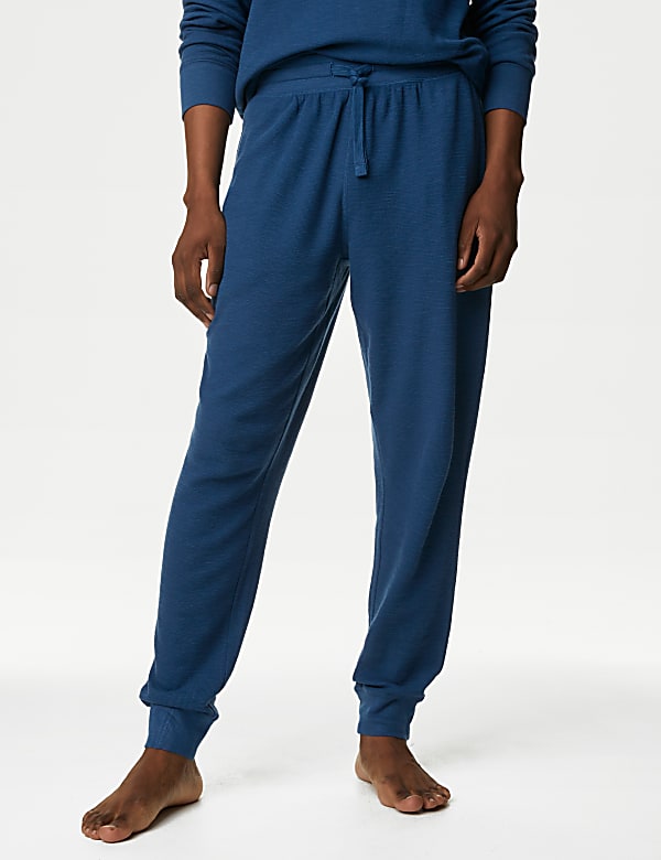 Pure Cotton Waffle Jogger Bottoms