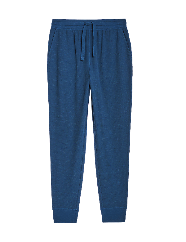 Pure Cotton Waffle Jogger Bottoms