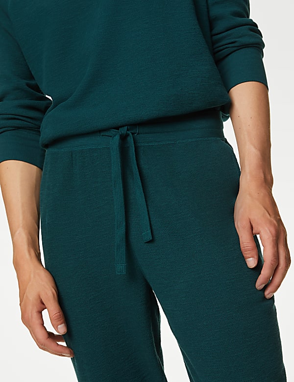 Pure Cotton Waffle Jogger Bottoms