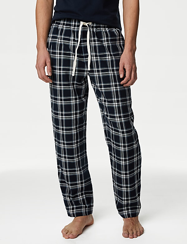 Kostkované pyžamové kalhoty ze 100% bavlny - CZ