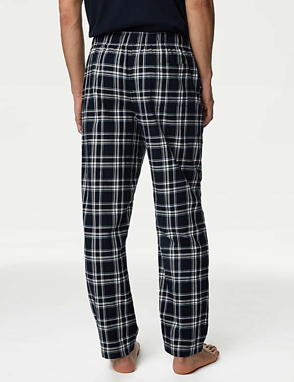 Pure Cotton Checked Pyjama Bottoms