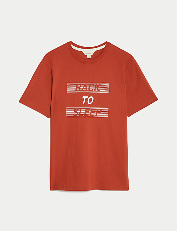 Pure Cotton Slogan Loungewear Top - SK