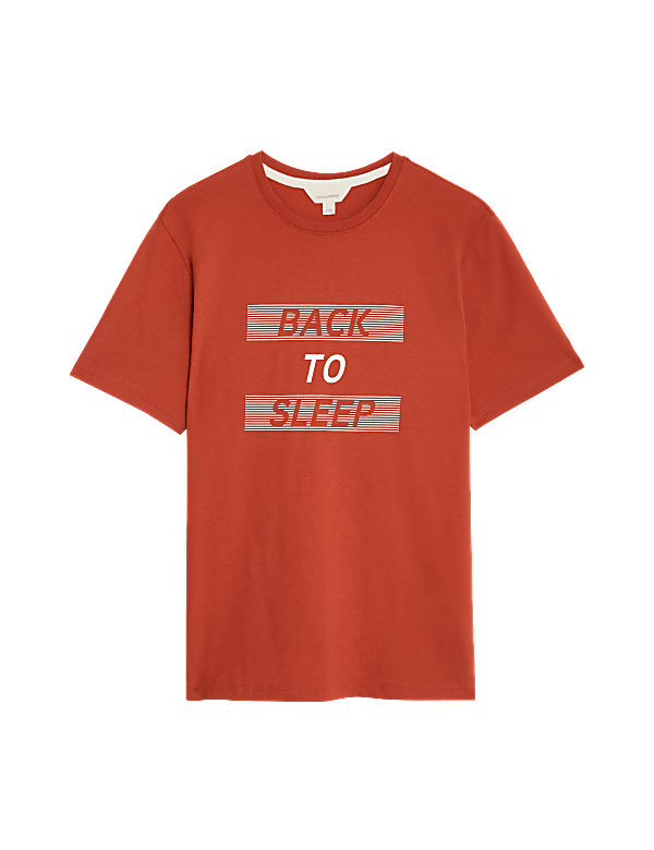Pure Cotton Slogan Loungewear Top