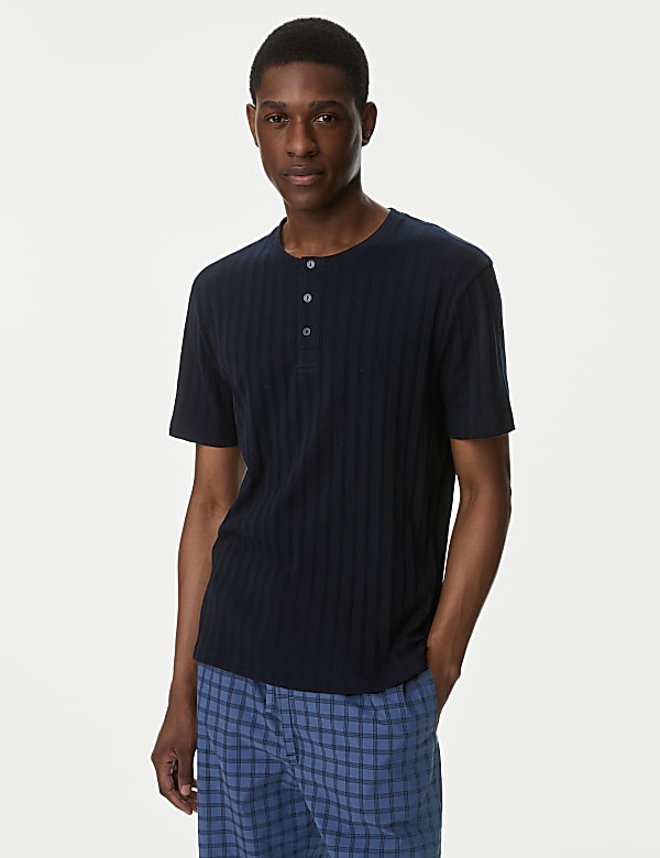 Buy Pure Cotton Ribbed Loungewear Top at Marks Spencer