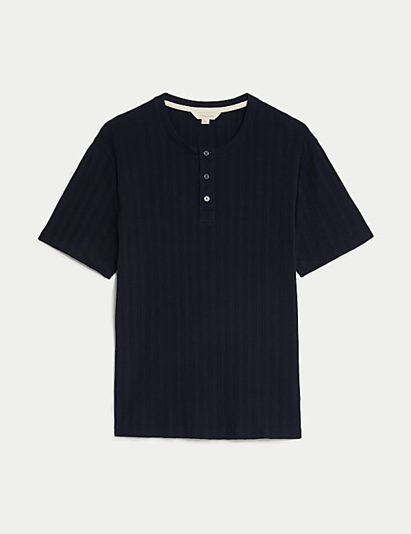 Pure Cotton Ribbed Loungewear Top - SE