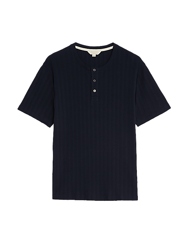 Pure Cotton Ribbed Loungewear Top
