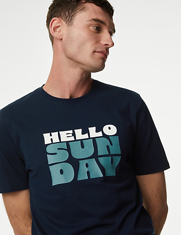 Pure Cotton Hello Sunday Loungewear Top