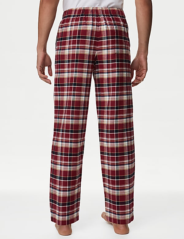 Buy Pure Cotton Checked Pyjama Bottoms at Marks Spencer