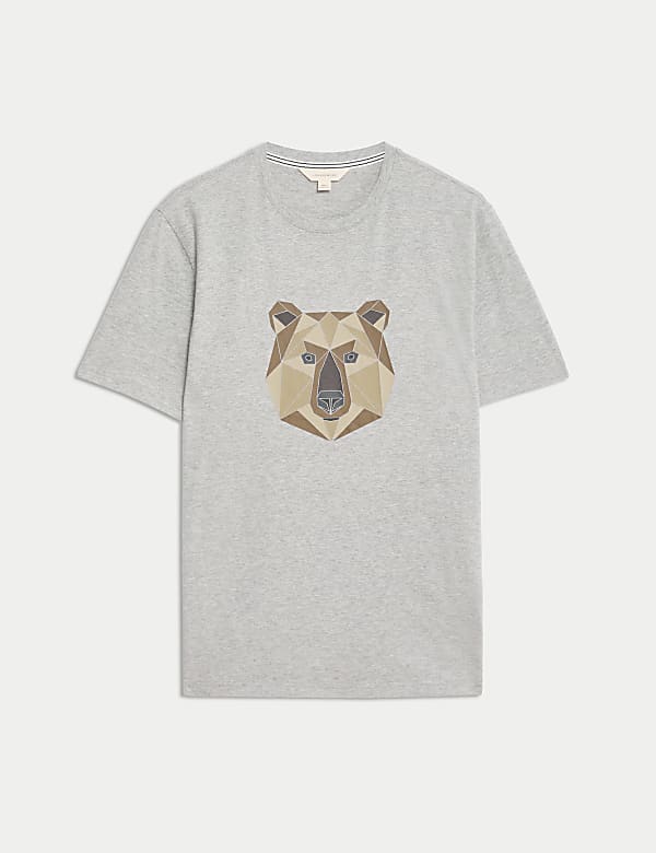 Pure Cotton Bear Graphic T-shirt - US