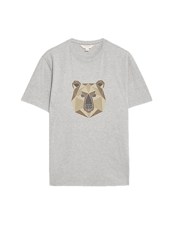 Pure Cotton Bear Graphic T-shirt