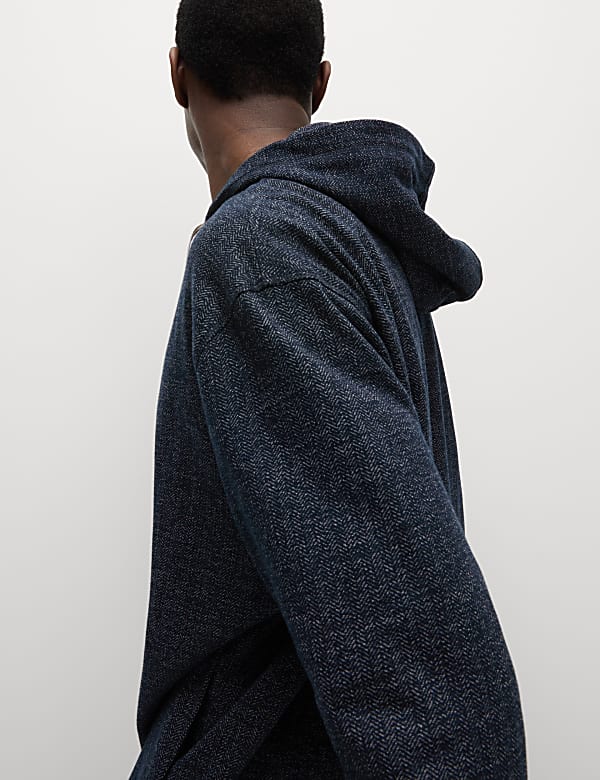 Pure Cotton Textured Hoodie