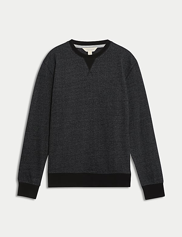 Φούτερ για το σπίτι με ανάγλυφη υφή από 100% βαμβάκι - GR