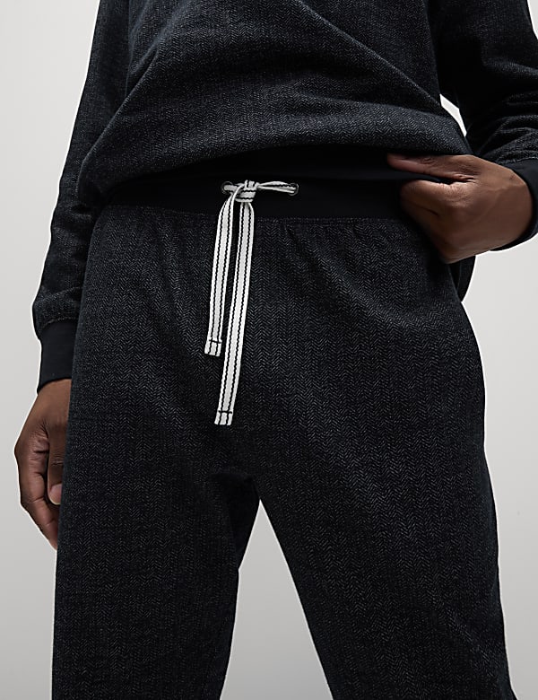 Pure Cotton Textured Joggers