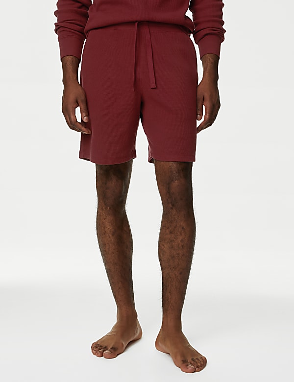 Pure Cotton Waffle Loungewear Shorts - DK