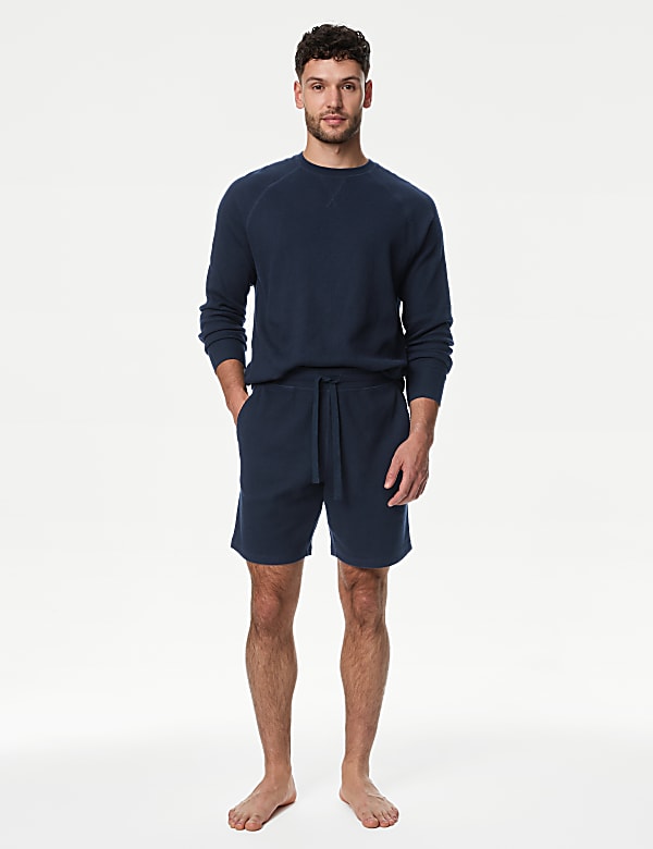 Pure Cotton Waffle Loungewear Shorts