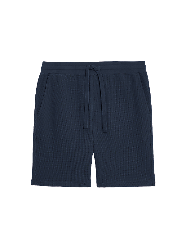 Pure Cotton Waffle Loungewear Shorts