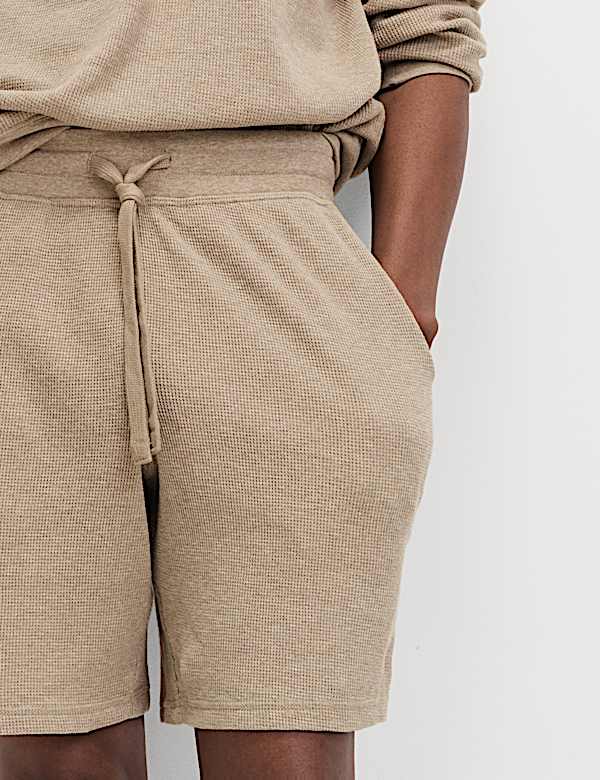 Pure Cotton Waffle Loungewear Shorts