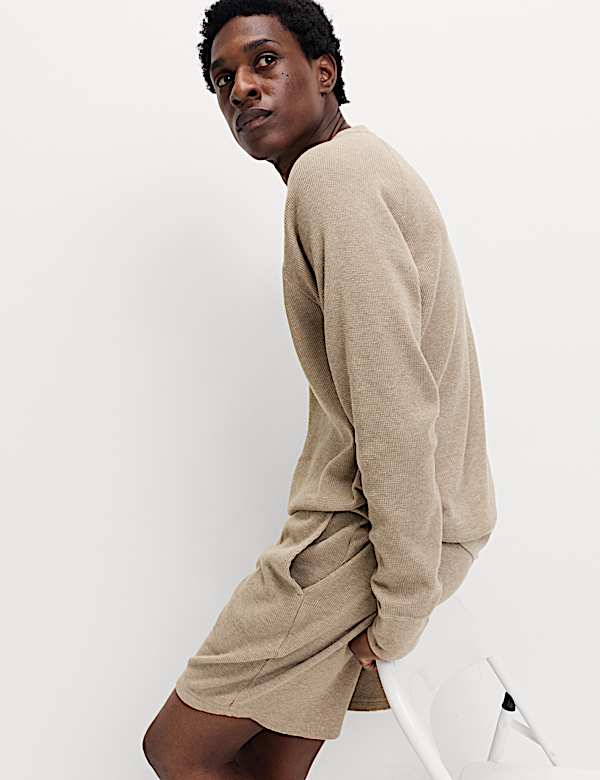 Pure Cotton Waffle Loungewear Shorts