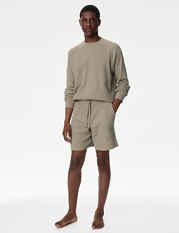 Pure Cotton Waffle Loungewear Shorts