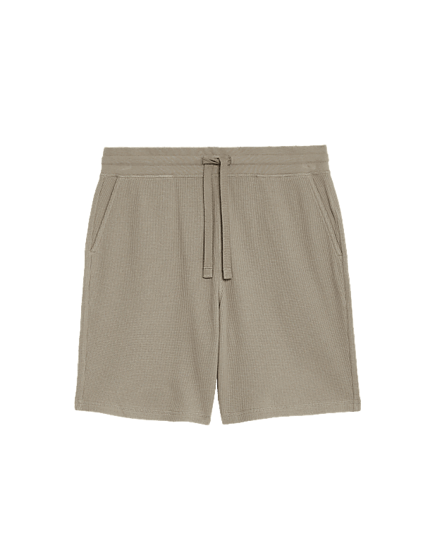 Pure Cotton Waffle Loungewear Shorts