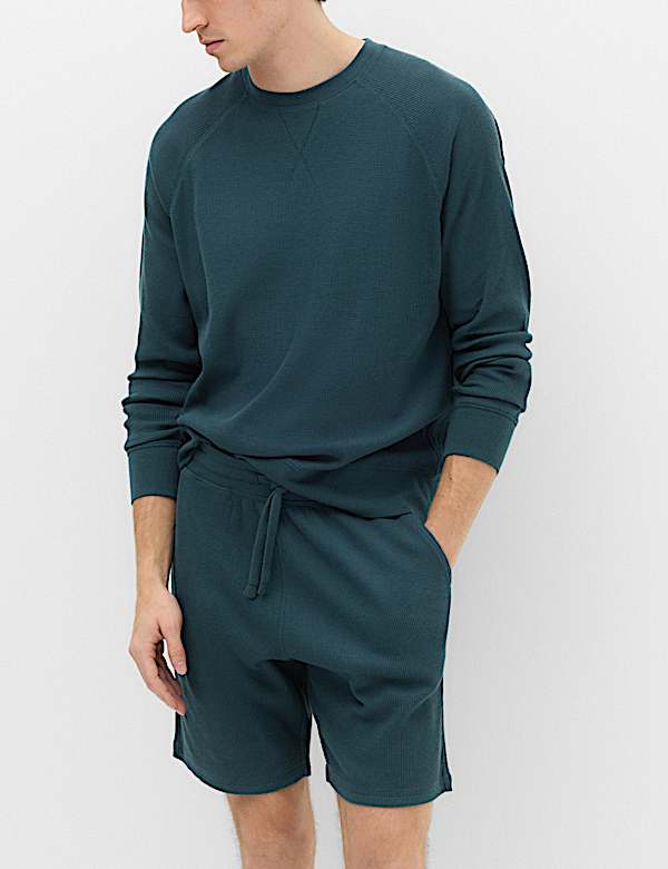 Pure Cotton Waffle Loungewear Shorts