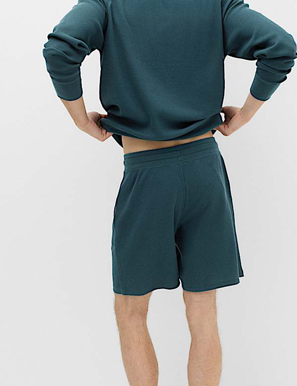 Pure Cotton Waffle Loungewear Shorts