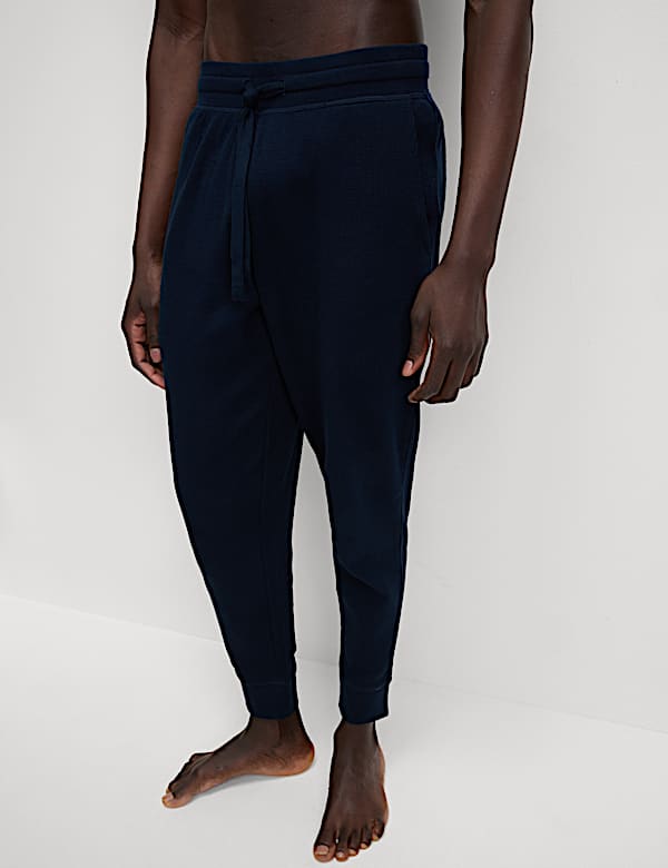 Pure Cotton Waffle Loungewear Bottoms - DK