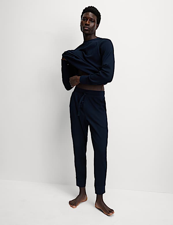Pure Cotton Waffle Loungewear Bottoms