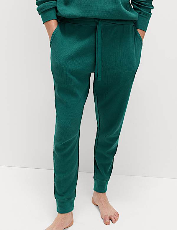 Pure Cotton Waffle Loungewear Bottoms