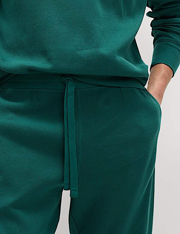 Pure Cotton Waffle Loungewear Bottoms