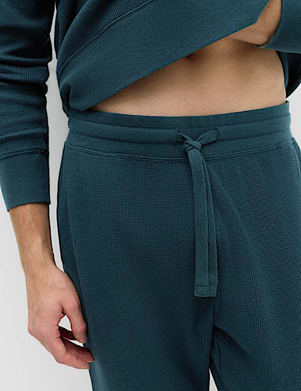 Pure Cotton Waffle Loungewear Bottoms